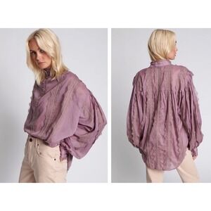 One Teaspoon NEW The Purple Smoke Eternal Spirit Lace‎ Top Size Medium